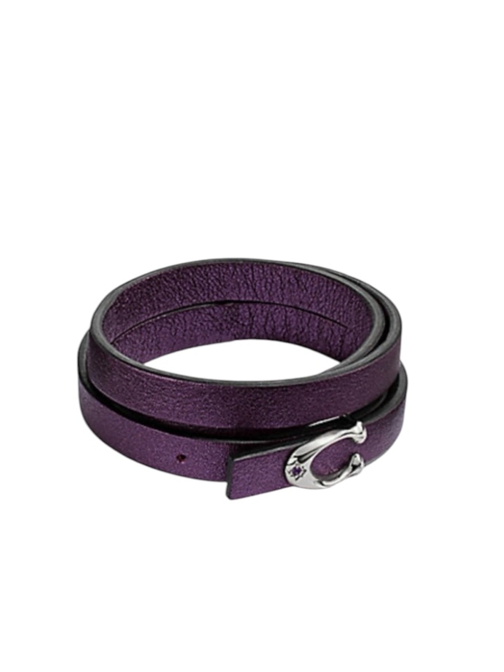 Coach Signature Leather Wrap Bracelet